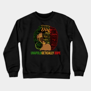 Unapologetically Dope African American Funny Afro Gift Women Crewneck Sweatshirt